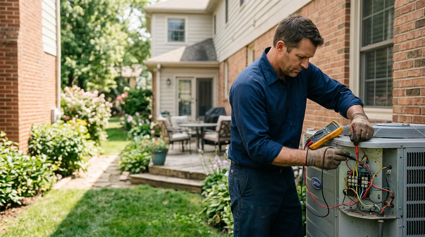 HVAC technician working near Dearborn, MO